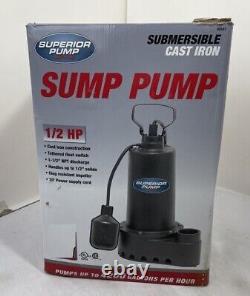 Sumperior Pump 1/2 HP Submersible Cast Iron Sump Pump