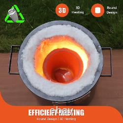 TOAUTO 12KG Propane Forge Gas Melting Furnace Foundry Kit Metal Copper Scrap US