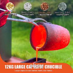 TOAUTO 12KG Propane Forge Gas Melting Furnace Foundry Kit Metal Copper Scrap US