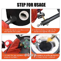 TOAUTO 12KG Propane Forge Gas Melting Furnace Foundry Kit Metal Copper Scrap US