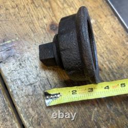 Three Salvage Cast Iron Fire Hydrant Nozzle Caps Candle Sticks, 17 Lbs Total