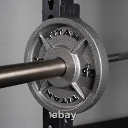 Titan Fitness 25 LB Cast Iron Olympic Plates, Sold In Pairs, Classic Plates