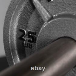 Titan Fitness 25 LB Cast Iron Olympic Plates, Sold In Pairs, Classic Plates