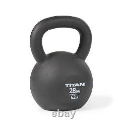 Titan Fitness 28 KG Cast Iron Kettlebell, Single Piece Casting, KG and LB