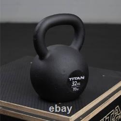 Titan Fitness 32 KG Cast Iron Kettlebell, Single Piece Casting, KG and LB