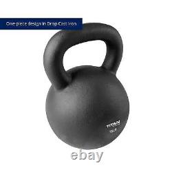 Titan Fitness 75 LB Cast Iron Kettlebell, Single Piece Casting, LB Markings