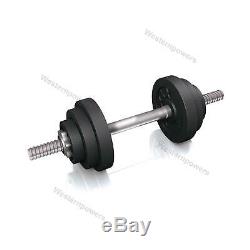 Total 100lbs Adjustable Weight Chrome Dumbbells Set 2 x 50lbs Cast Iron Dumbbell