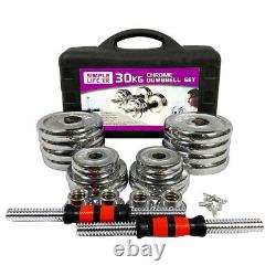 Totall 66LB Dumbells Pair Gym Weights Dumbbell Body Building Free Weight Set New