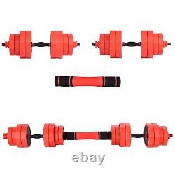 Totall 66LB Weight Dumbbell Set Adjustable Cap Gym Barbell Plates Body Workout