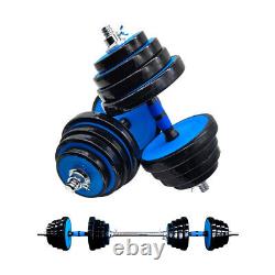 Totall 66 LB Weight Dumbbell Set Adjustable Gym Home Barbell Plates Body Workout