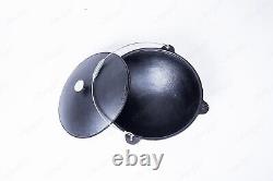 Traditional Kazan 100% Cast Iron & Oven Stove Uchag With Chimney For Pilaf Plov