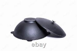 Traditional Kazan 100% Cast Iron & Oven Stove Uchag With Chimney For Pilaf Plov