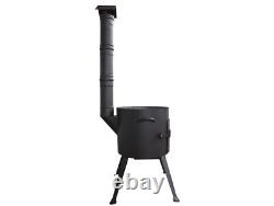 Traditional Kazan 100% Cast Iron & Oven Stove Uchag With Chimney For Pilaf Plov