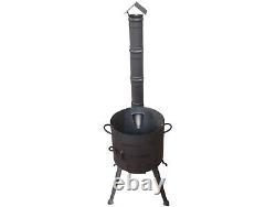 Traditional Kazan 100% Cast Iron & Oven Stove Uchag With Chimney For Pilaf Plov