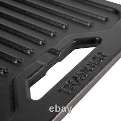 Traeger Grill Griddle 18.20x11x2.25 Pellet Reversible Cast Iron Enamel-Coated