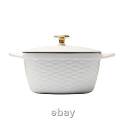 Tramontina Dutch Oven 7-qt Enameled Cast Iron Covered Square in Matte White