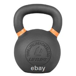 USA 62 lb. Cast-Iron Single Orange Kettlebell