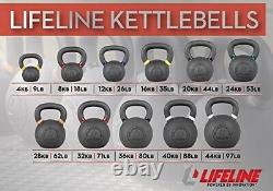 USA 62 lb. Cast-Iron Single Orange Kettlebell