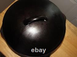 Unmarked Wagner Cast Iron Deep Skillet Chicken Fryer Heat Ring Dome Lid