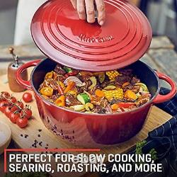 Uno Casa Enameled Cast Iron Dutch Oven 6 Qt Dutch Oven with Lid Long-Lastin