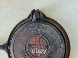 Untouched Antique Griswold Cast Iron #8 Waffle Maker 885 886 with 975 Base