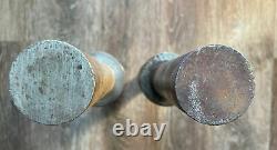 Used 2 Lot 20lb Vintage York Loadable Olympic Dumbbell Handles (40 Pounds Total)