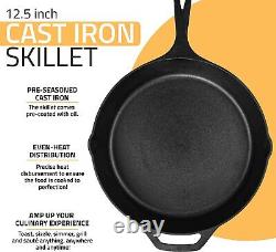 Utopia Kitchen Pre-Seasoned Cast Iron Skillet 12.5 Inches Wholesale Lot of 4