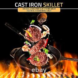 Utopia Kitchen Pre-Seasoned Cast Iron Skillet 12.5 Inches Wholesale Lot of 4