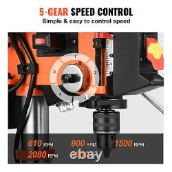VEVOR 10'' 5-Speed Benchtop Drill Press Cast Iron Drill Press 3.2A 610-2800RPM