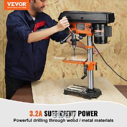 VEVOR 10-Inch 5-Speed Benchtop Drill Press Cast Iron Drill Press 3.2A