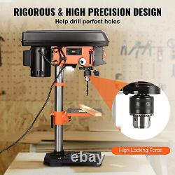 VEVOR 10-Inch 5-Speed Benchtop Drill Press Cast Iron Drill Press 3.2A