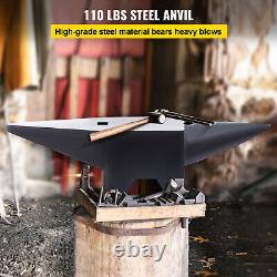 VEVOR Blacksmith Anvil 110lb 50kg Cast Iron Anvil Forged Steel Anvil Horn Anvil