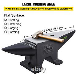 VEVOR Blacksmith Anvil 110lb 50kg Cast Iron Anvil Forged Steel Anvil Horn Anvil