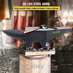 VEVOR Blacksmith Anvil 88lb 40kg Cast Iron Anvil Forged Steel Anvil Horn Anvil