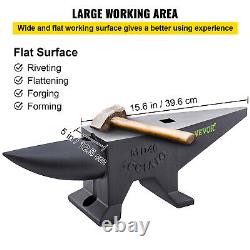 VEVOR Blacksmith Anvil 88lb 40kg Cast Iron Anvil Forged Steel Anvil Horn Anvil