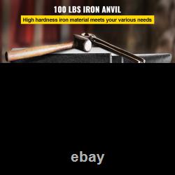 VEVOR Cast Iron Anvil, 100 Lbs(45kg) Single Horn Anvil with 10.4 x 5 in Countert