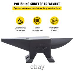 VEVOR Cast Iron Anvil, 132 Lbs(60kg) Single Horn Anvil with Large Countertop and