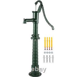 VEVOR Hand Water Pump with Stand Well Pitcher Cast Iron Press Suction Garden Green