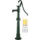 Vevor Hand Water Pump With Stand Well Pitcher Cast Iron Press Suction Garden Green