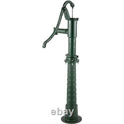 VEVOR Hand Water Pump with Stand Well Pitcher Cast Iron Press Suction Garden Green