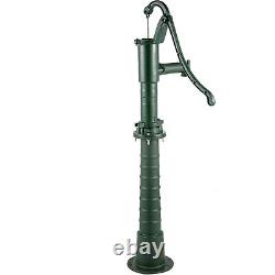 VEVOR Hand Water Pump with Stand Well Pitcher Cast Iron Press Suction Garden Green