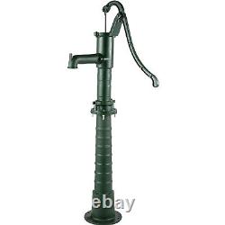 VEVOR Hand Water Pump with Stand Well Pitcher Cast Iron Press Suction Garden Green