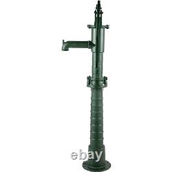 VEVOR Hand Water Pump with Stand Well Pitcher Cast Iron Press Suction Garden Green