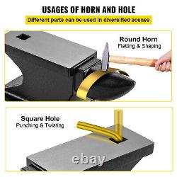 VEVOR Iron Anvil Blacksmith Single Beck Cast Iron 100LB/45KG With1.2in Square Hole