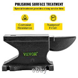 VEVOR Iron Anvil Blacksmith Single Beck Cast Iron 100LB/45KG With1.2in Square Hole