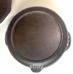 VINTAGE CAST IRON #10 DO STAMP 12 DUTCH OVEN withSELF BASTING COVER Made In USA