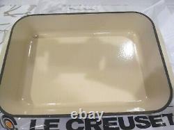 VINTAGE LE CREUSET ENAMEL CAST IRON LAPIS BLUE LASAGNA PAN 8X11.5x2.5 CLEAN