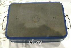 VINTAGE LE CREUSET ENAMEL CAST IRON LAPIS BLUE LASAGNA PAN 8X11.5x2.5 CLEAN