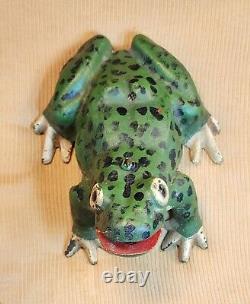 VTG Antique Cast Iron Frog 8 Lbs. 2 Piece Doorstop RARE