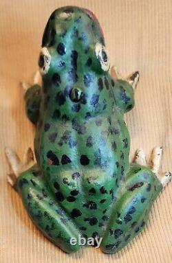 VTG Antique Cast Iron Frog 8 Lbs. 2 Piece Doorstop RARE